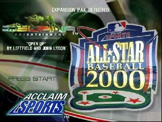 All-Star Baseball 2000 title screen for Nintendo 64